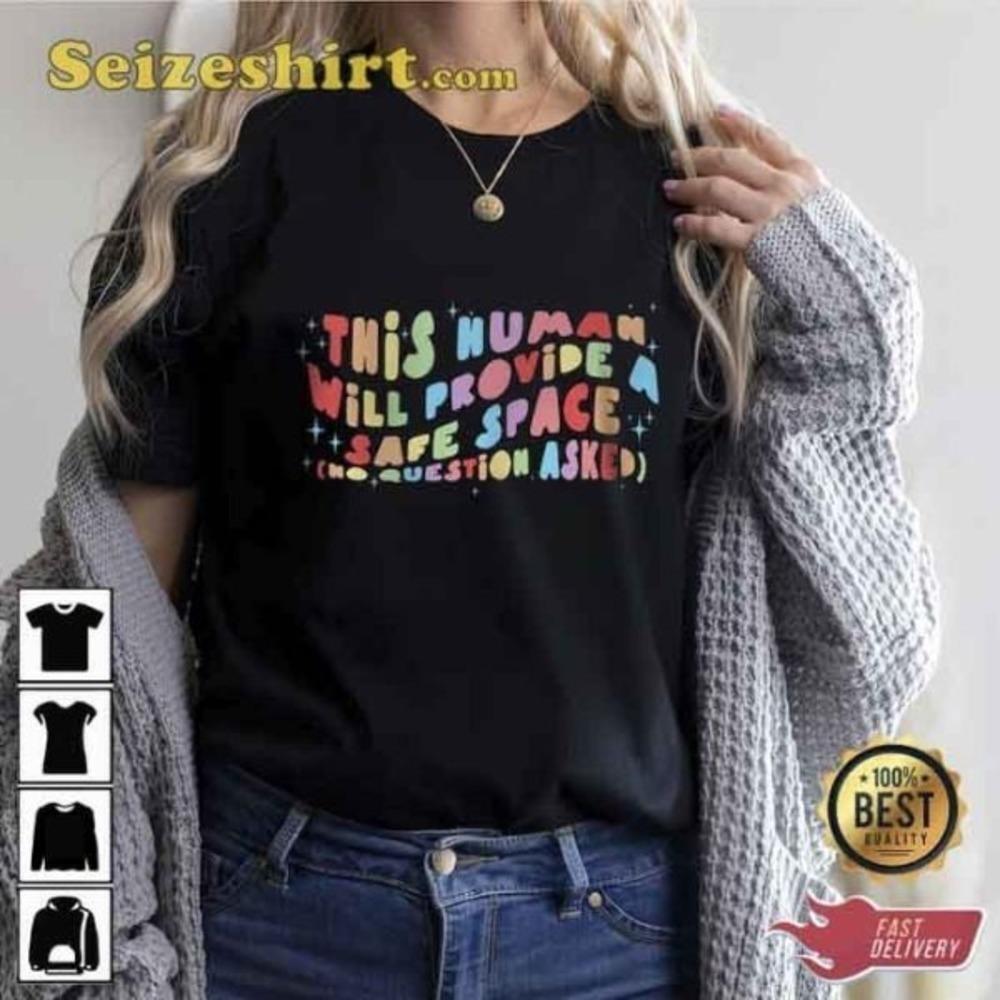 Pride Safe Space Inclusive Message Graphic Unisex TShirt
